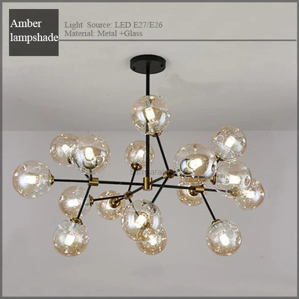 Modern minimalist kitchen, family, bedroom, dining-room, droplight attic luxury glass bubbles molecular droplight