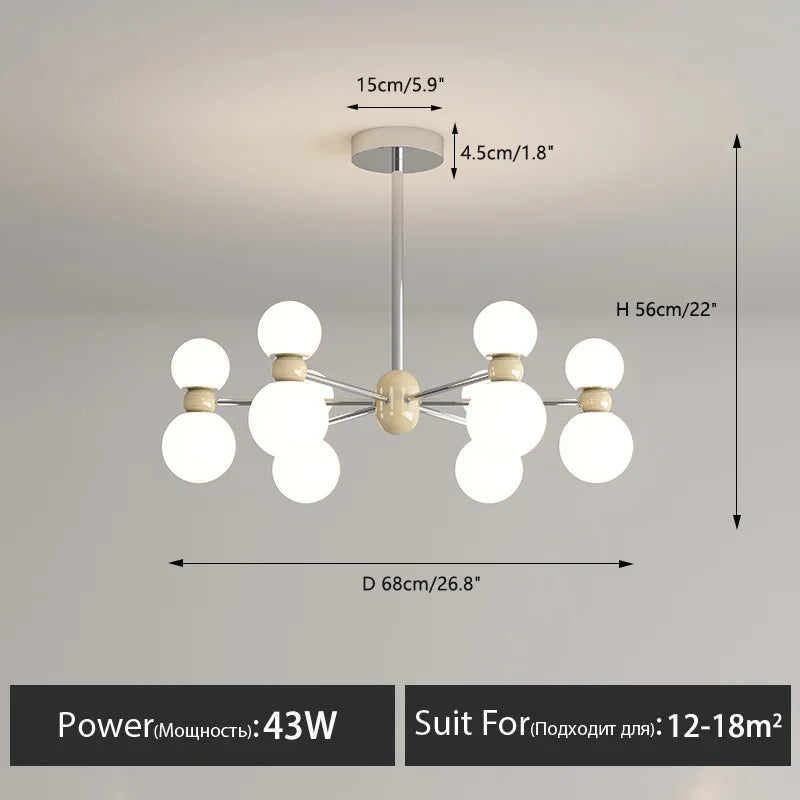 lustre suspendu dimmable pour décoration intérieure moderne