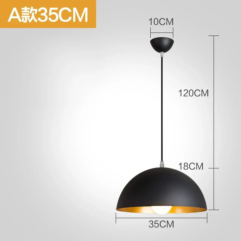 lustre industriel rétro led en fer nordique suspension éclairage