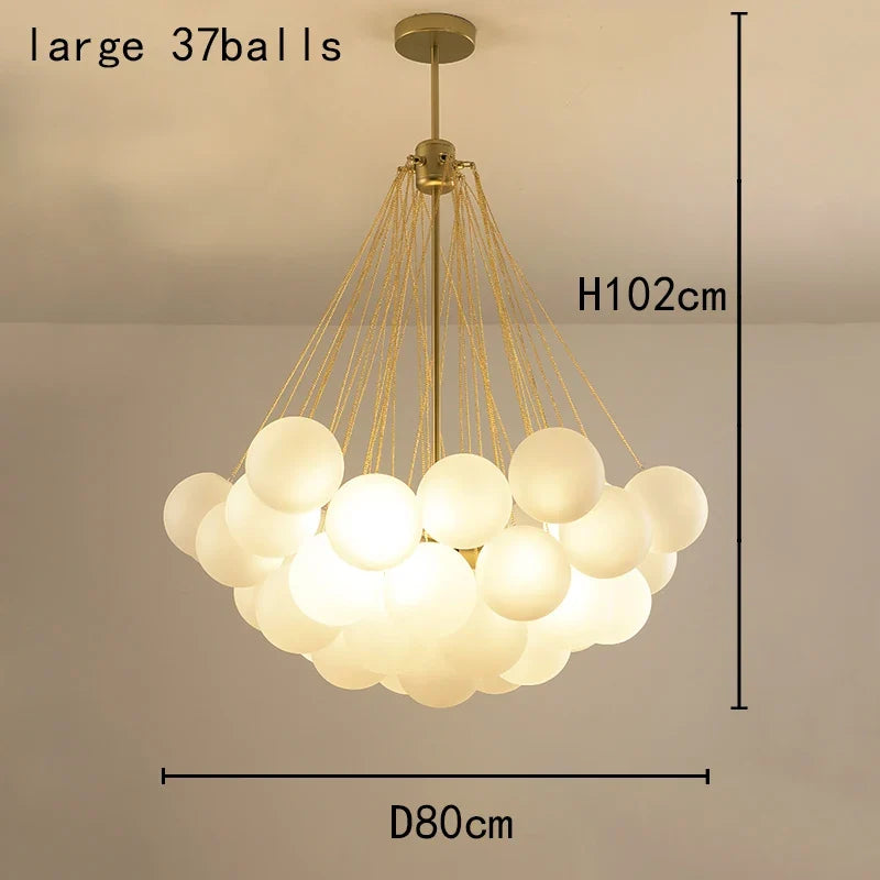 lustre boule de verre moderne led suspension nordique suspendu