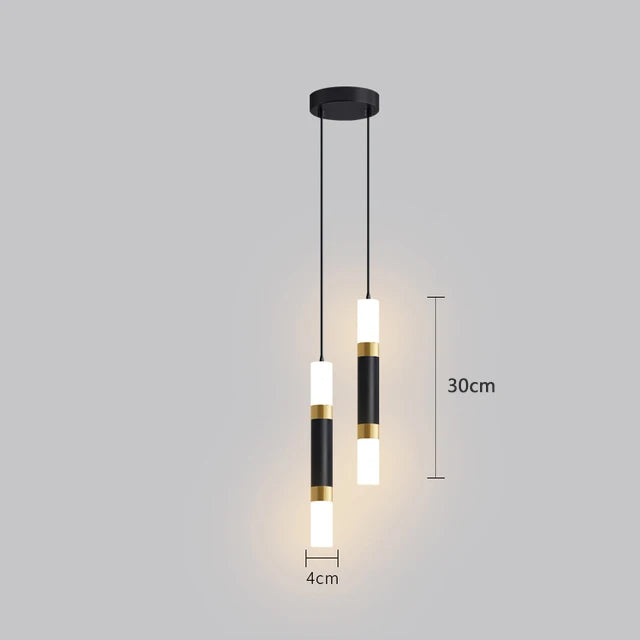 suspension LED en or art moderne long câble