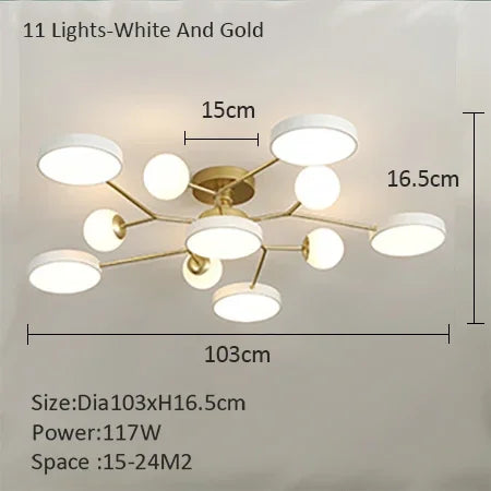 lustre led créatif pour éclairage intérieur moderne