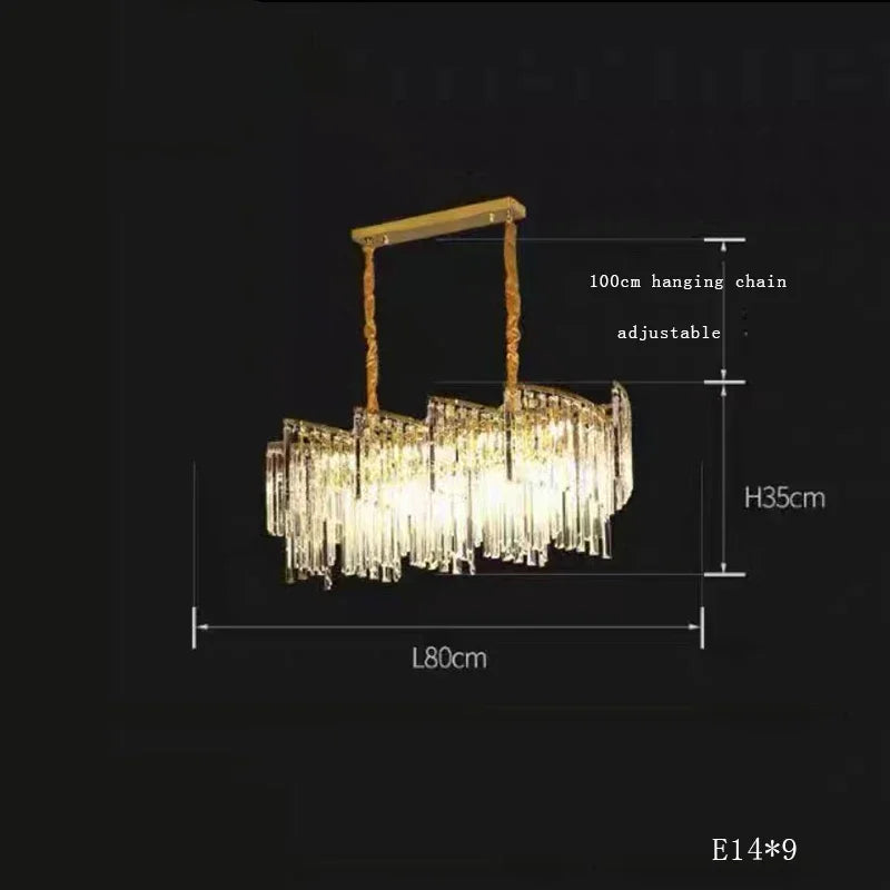 lustre en cristal design dimmable pour une ambiance élégante