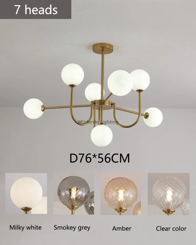 lustre led design moderne en forme de haricot magique