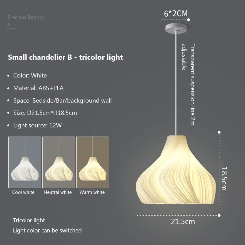 suspension Nordique 3D lumières Art créatif pour salon salle à manger maison cuisine île décor