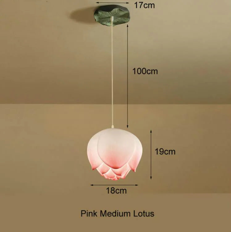 Suspension fleur Lotus style rétro LED