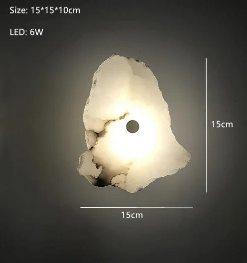 applique murale art déco en marbre naturel avec éclairage led élégant
