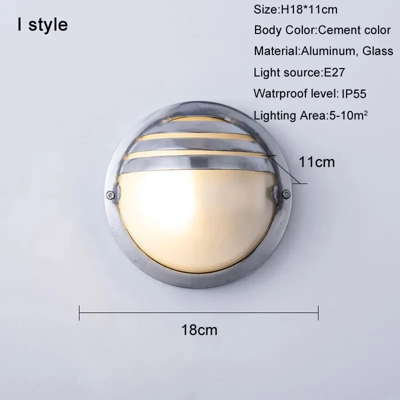 applique murale led rétro imperméable en aluminium idéale pour extérieur et intérieur