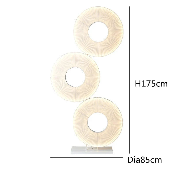 lustre moderne en tissu iris led pour décoration d'hôtel