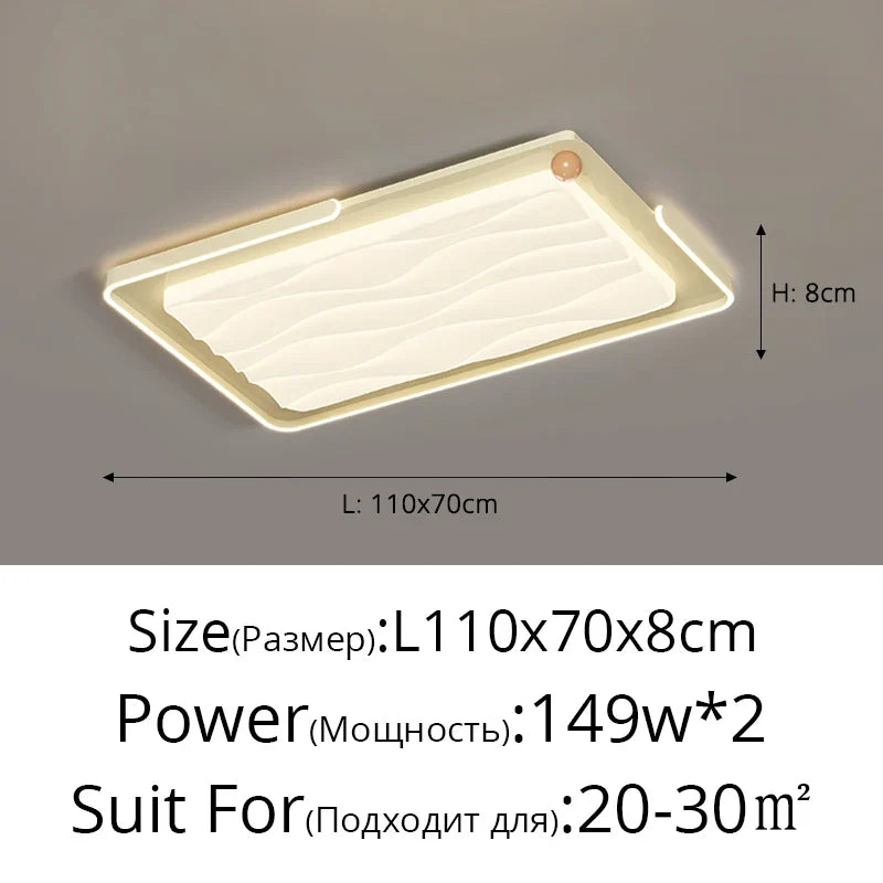 plafonnier led style français moderne télécommande éclairage intérieur chaud