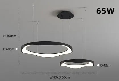 lustre circulaire à led design nordique moderne et créatif