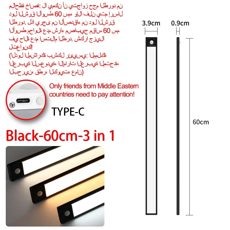 Lumières LED Ultra fines avec capteur de mouvement