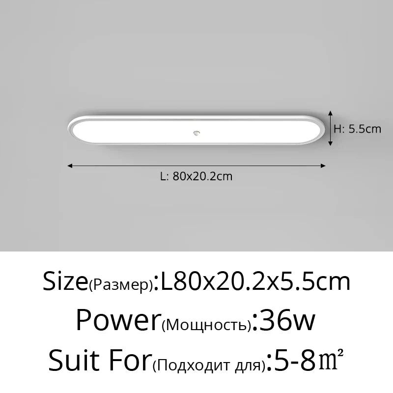 plafonnier led ultra-mince avec capteur de corps humain