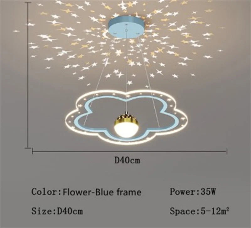 lustre moderne en forme d'étoile pour chambre d'enfant décorative