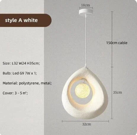 lustre led japonais créatif pour décoration intérieure artistique