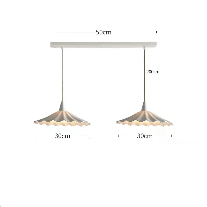 suspension LED 30 cm blanc en céramique style japonais