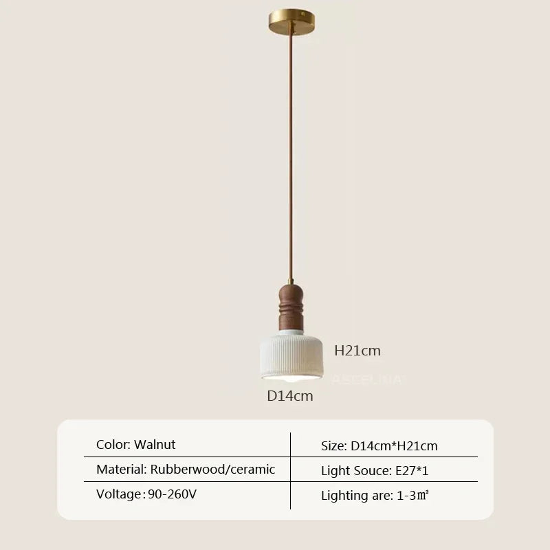 lustre nordique en bois massif pour décoration intérieure
