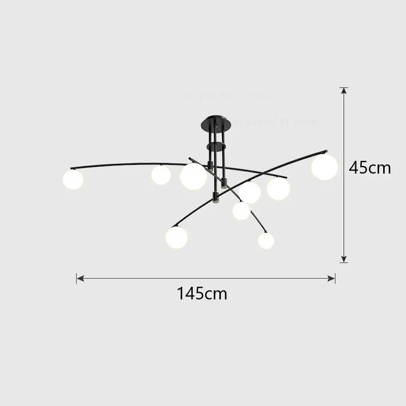 lustre led moderne youlaike en verre pour salon cuisine