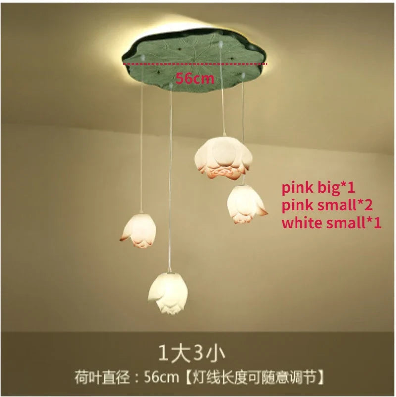 suspension lotus en verre pour décoration d intérieur