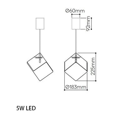 Modern cubic design villa pendant lights, Nordic living room, hotel lobby lights, restaurant, bar interior decoration lights