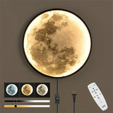 Applique murale lune moderne avec intensité variable et télécommande led