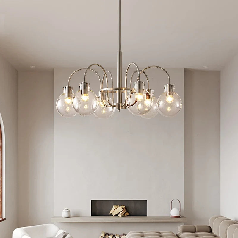lustre en verre style bauhaus pour décoration intérieure moderne