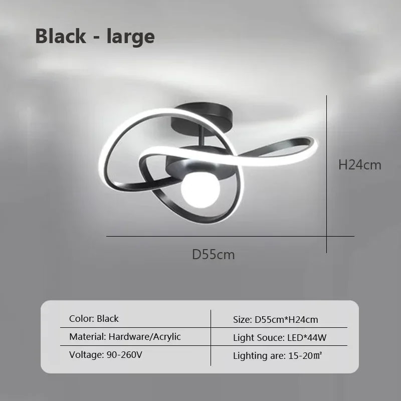 lustre moderne à leds pour plafond décor intérieur