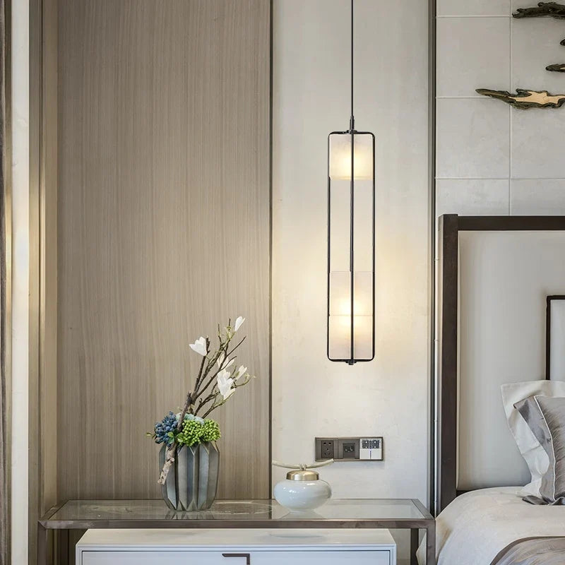 suspension en verre moderne pour éclairage de luxe intérieur
