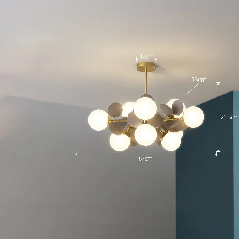 sandyha lustre moderne en verre coloré design créatif pour hôtel