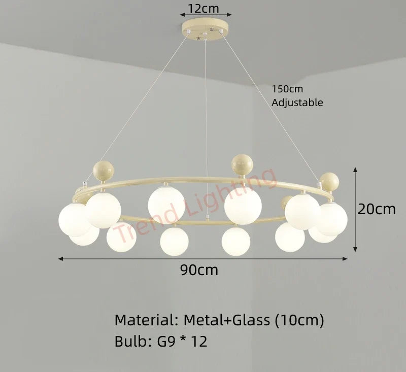 lustre en verre et métal 	 style éclairage dynamique