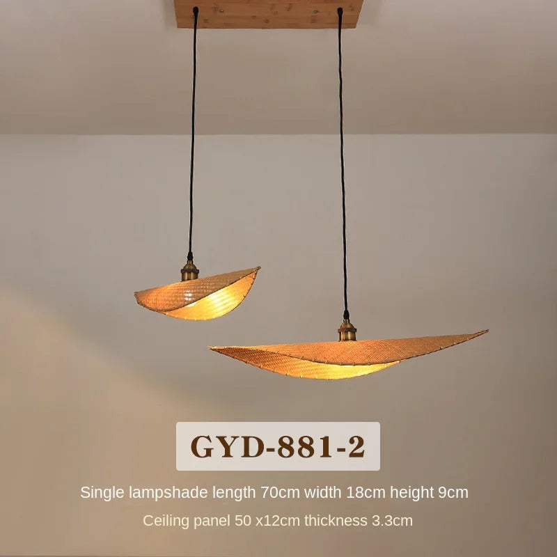 lustre en bambou style japonais pour décoration zen asiatique