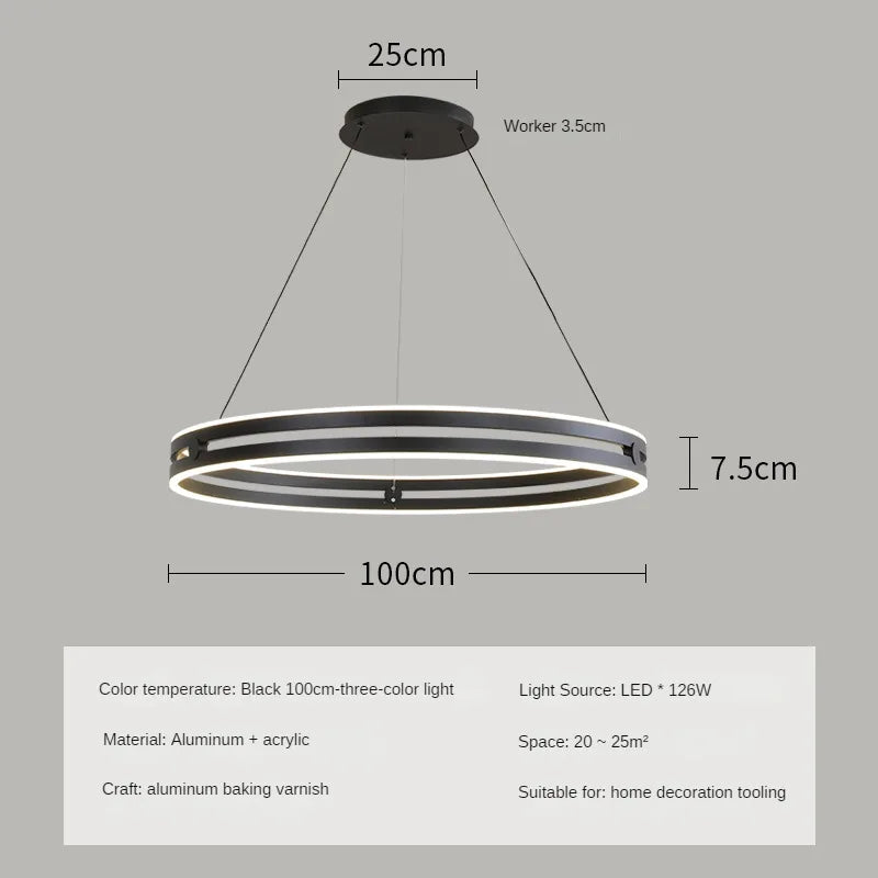 lustre circulaire moderne pour décoration intérieure créative et élégante