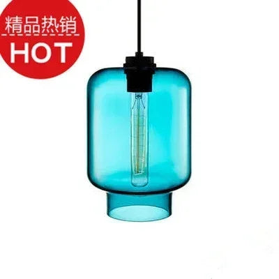 lustre suspendu moderne en verre transparent design élégant