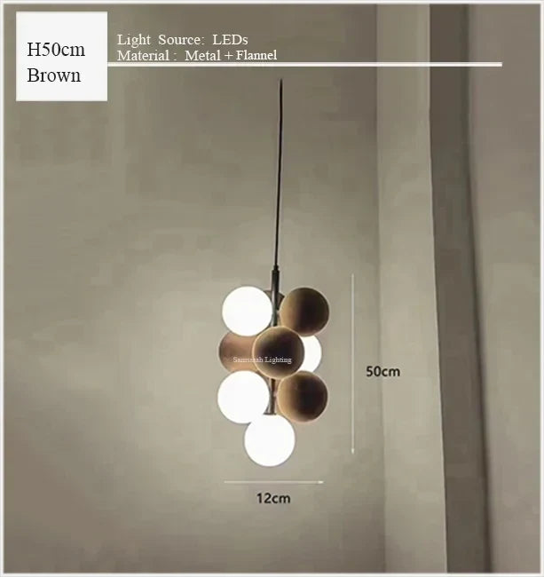 suspension en flanelle style nordique créatif pour espaces modernes