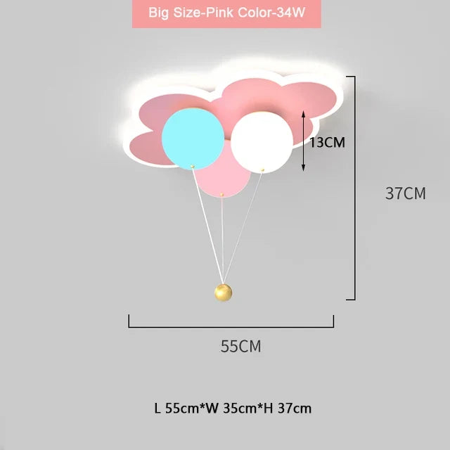 lustre kawaii pour enfants en acrylique avec télécommande