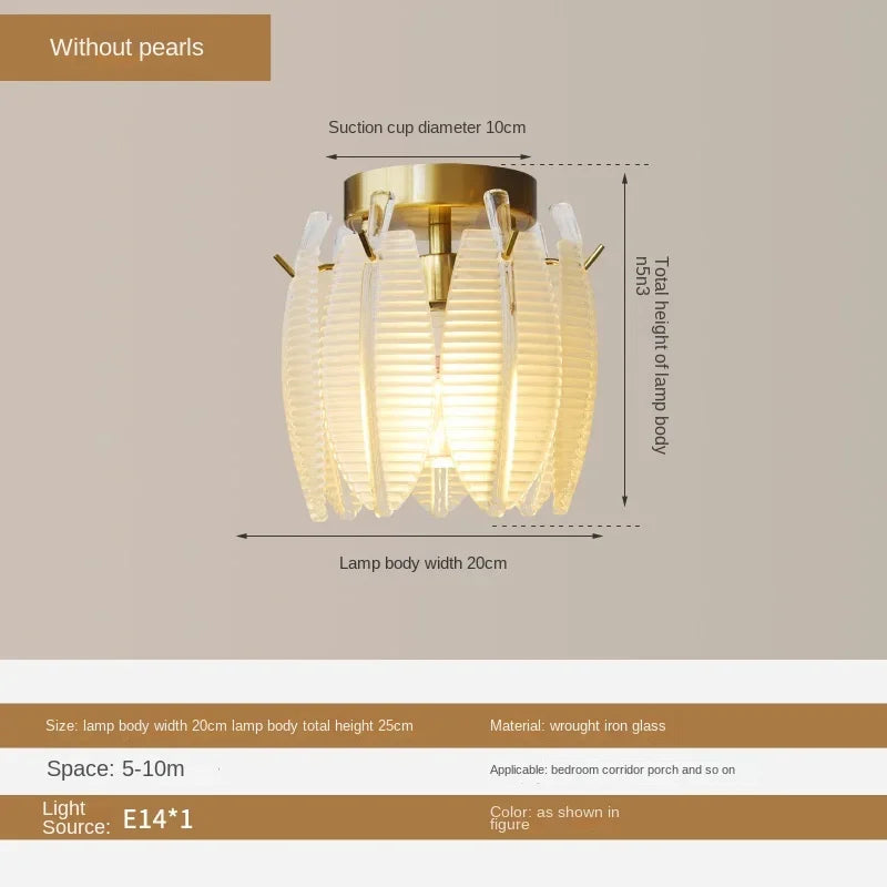 lustre léger en verre cristal pour éclairage moderne