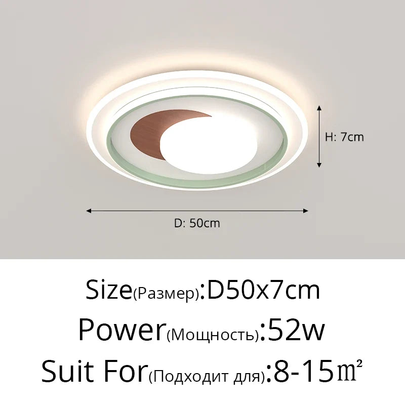 lustre nordique en bois pour éclairage intérieur lampara techo