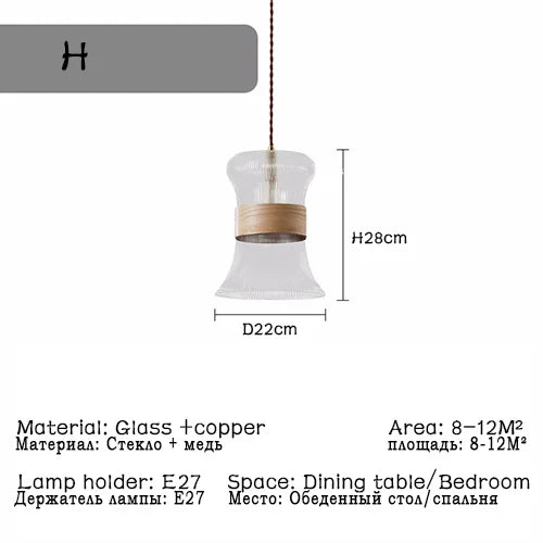 suspension modernes en verre nordiques pour décoration restaurant