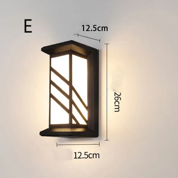 applique murale led design européen pour jardin extérieur éclairage moderne