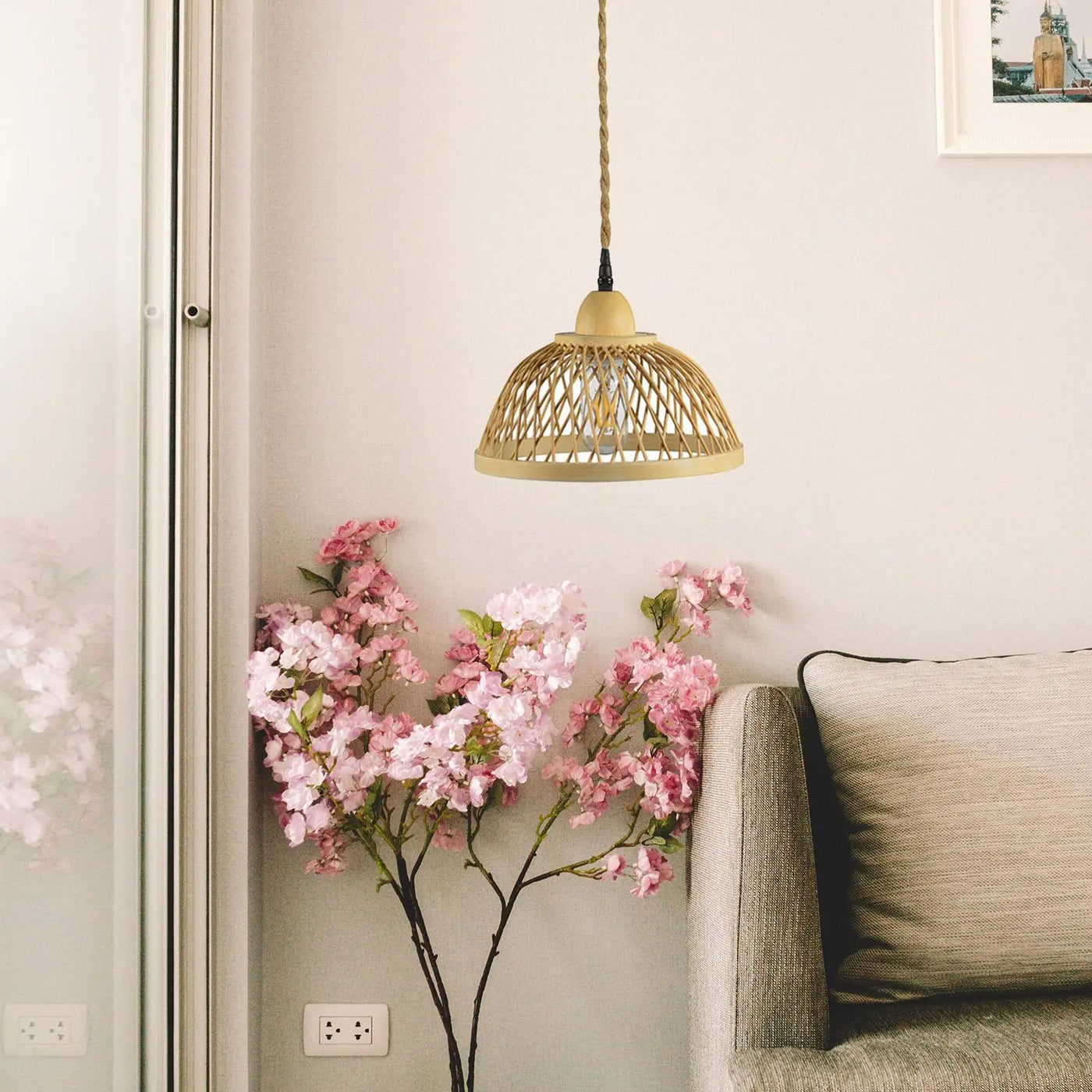 Applique murale en rotin luminaire Boho applique murale applique murale lampe de chevet pour grange salon Loft salle de bain porche