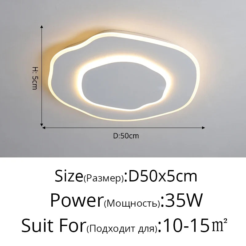 plafonnier moderne à leds avec télécommande pour éclairage intérieur