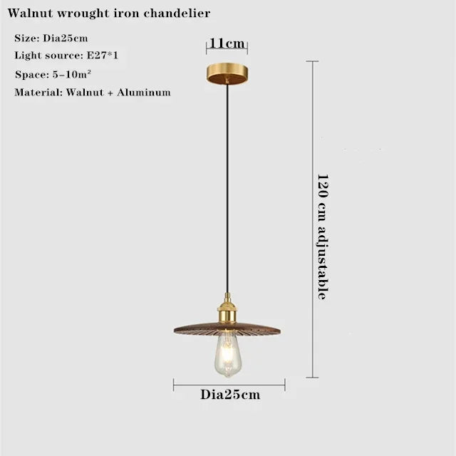 lustre nordique en fer forgé pour décoration intérieure