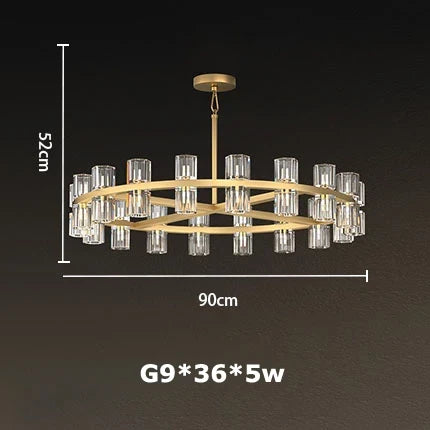 suspension classique en cristal noir et or design élégant