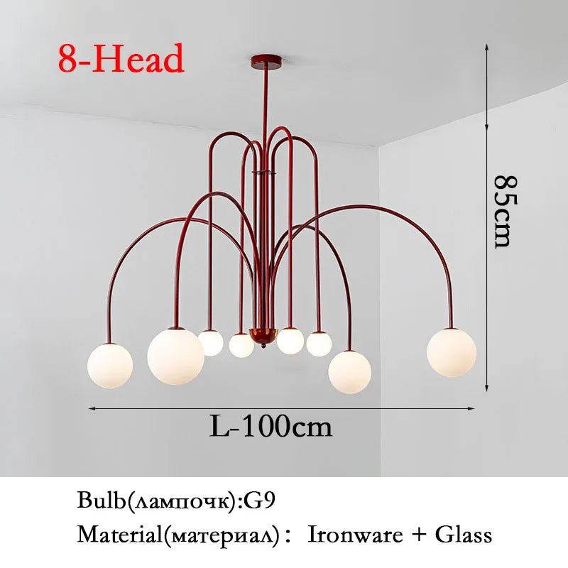 suspension modernes en verre de lait magique de haricot