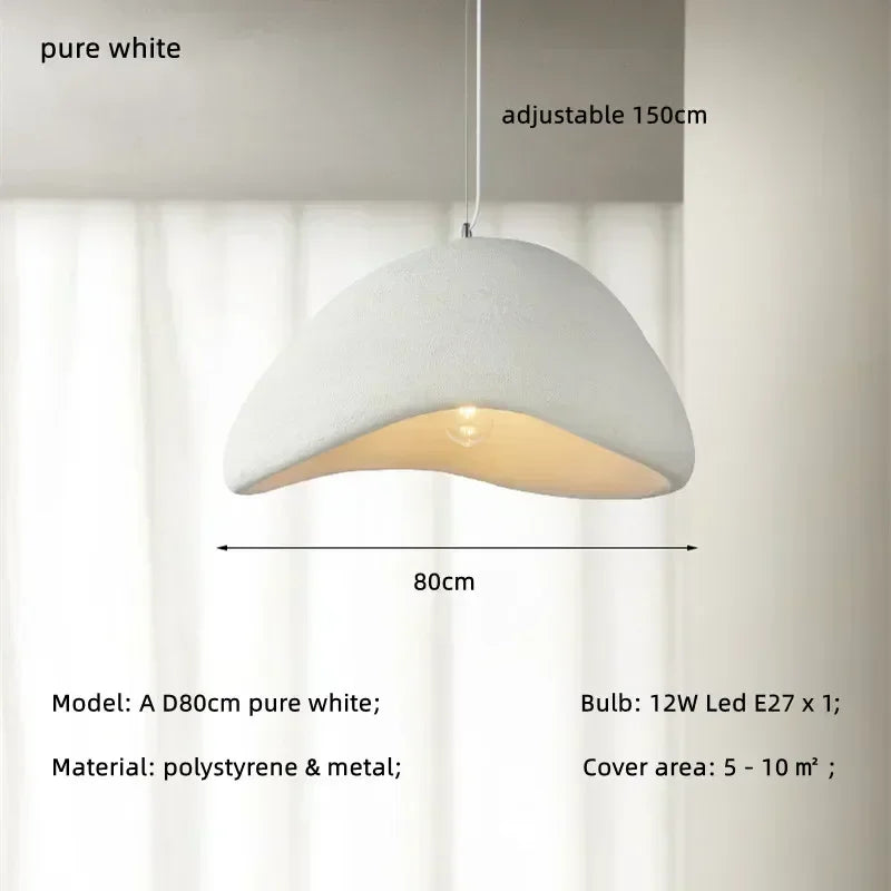 Japanese Pendant Light Resin Suspension Ceiling Chandelier Hanging Lamp for Living Dining Room Kitchen Loft Staircase