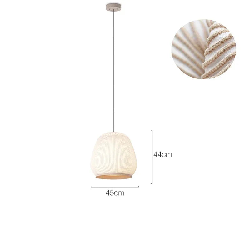 Spanish Designer Pendant Lamp Fabric Chandelier Suspension Hanging Light
