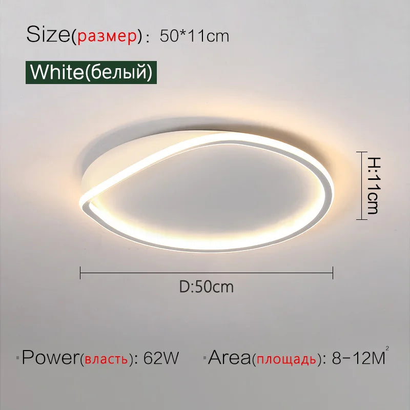 plafonnier minimaliste rond lumineux design créatif moderne