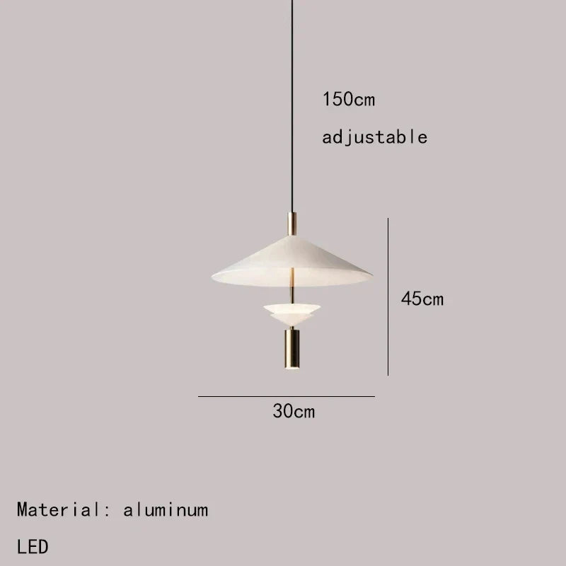 suspension en métal pour intérieur moderne avec lumière douce