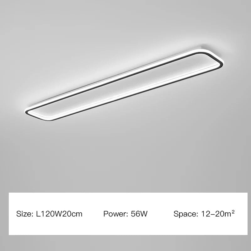 plafonnier led moderne design minimaliste à longue bande