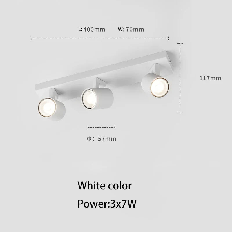 projecteur led gu10 montage surface angle réglable aluminium foco